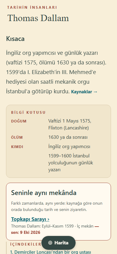 The shared-place section on a Placeago person page.